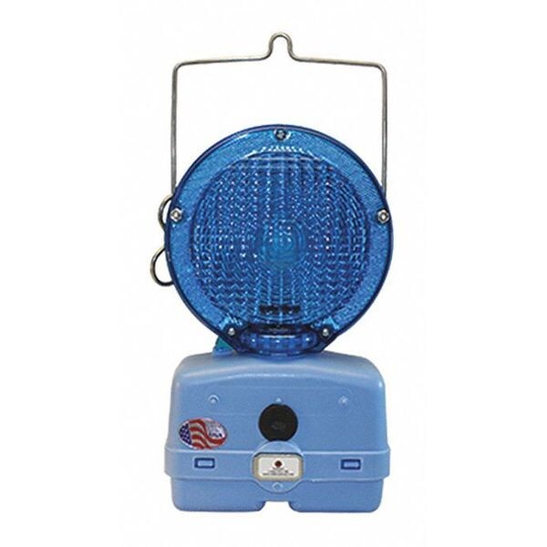 Bidirectional 6V Barricade Light, Blue