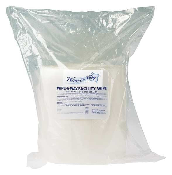 All Purpose Wipes, White, Bag, Fiber, 2 PK, 800 Wipes, 8 in x 10 in, Light Rainforest Scent