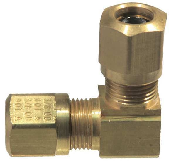 Union Elbow, 150psi, 1/4In Tube, Brass