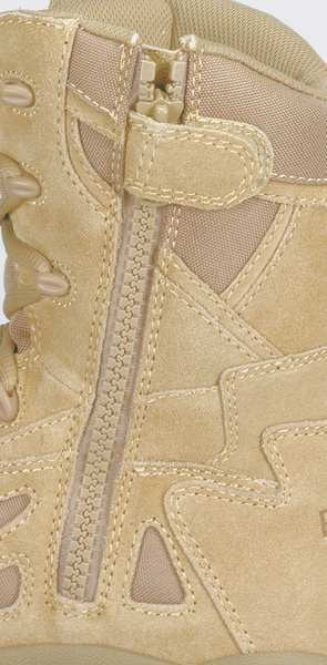 Military Boots, 11-1/2W, Mens, Plain, Tan, PR