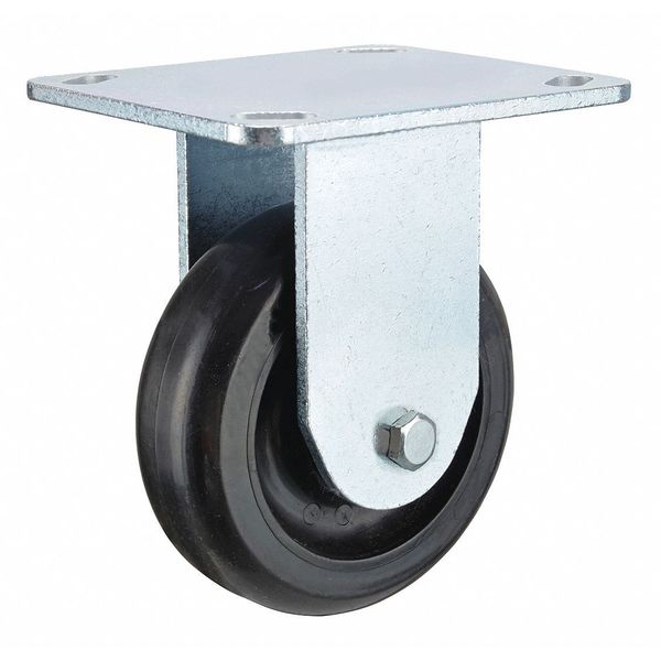 Rigid Plate Caster, 4 in. Dia., 300 lb.