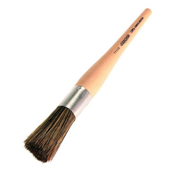 #4 Round Sash Paint Brush, China Hair Bristle, Plastic Handle, 1