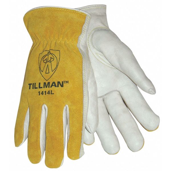 Leather Drivers Gloves, Cowhide, L, 1 Pair