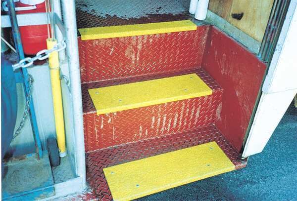 Anti-Slip Stair Nosing, Ylw, 35-7/16in W, 02-670