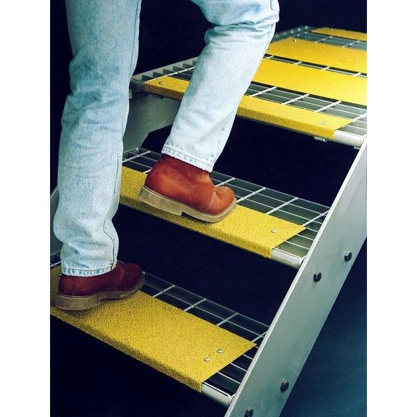 Anti-Slip Stair Nosing, Yellow, 29-1/2in W, 02-690