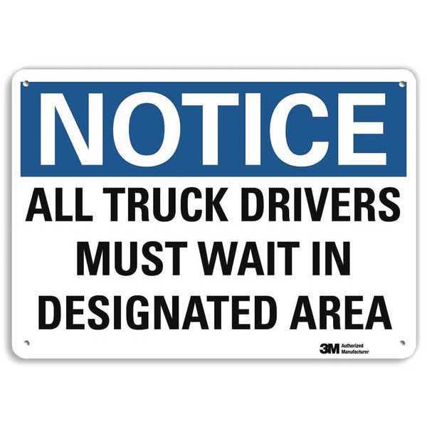 Reflective Loadiing & Unloading Sign, 7 in H, 10 in W, Aluminum, Vertical Rectangle, U5-1057-RA_10X7