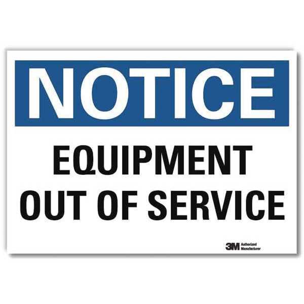 Notice Sign, 10 in Height, 14 in Width, Reflective Sheeting, Horizontal Rectangle, English