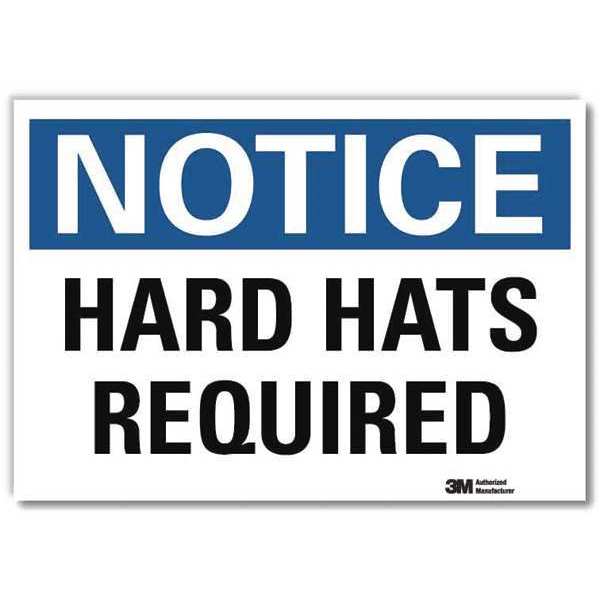 NoticeSign, ReflectSelfAdhVinyl, 7inWx5inH, U5-1261-RD_7X5