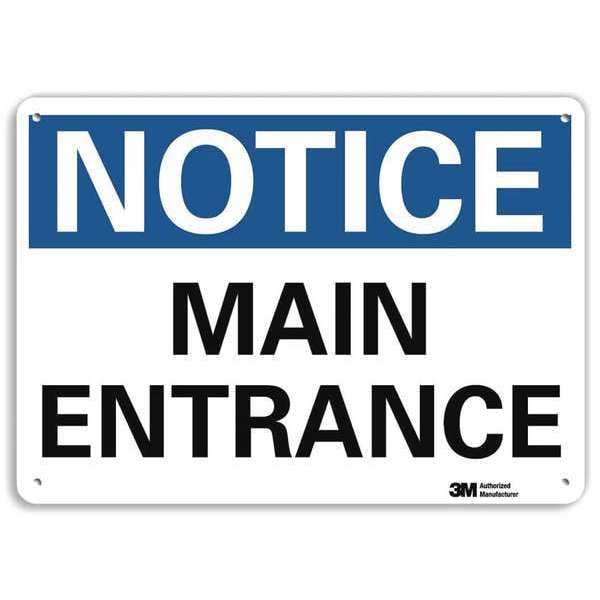 Notice Sign, RecycldReflecAlum, 10inWx7inH, 7 in H, 10 in W, Aluminum, Vertical , U5-1313-RA_10X7