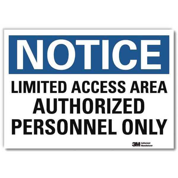 Notice Sign, 10 in H, 14 in W, Reflective Sheeting, Horizontal Rectangle, English, U5-1307-RD_14X10