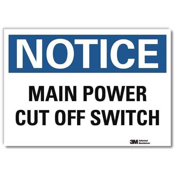 NoticeSign, ReflecSelfAdhVinyl, 10inWx7inH, U5-1316-RD_10X7