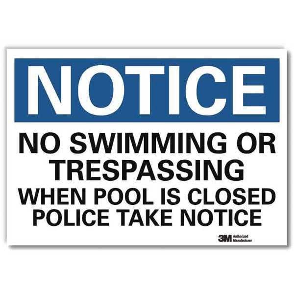 NoticeSign, ReflectSelfAdhVinyl, 7inWx5inH, U5-1417-RD_7X5