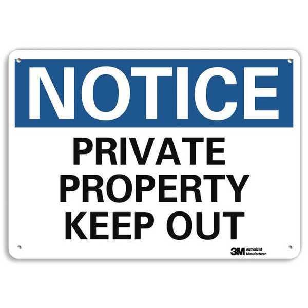 Notice Sign, 7 in H, 10 in W, Aluminum, Vertical Rectangle, English, U5-1468-RA_10X7