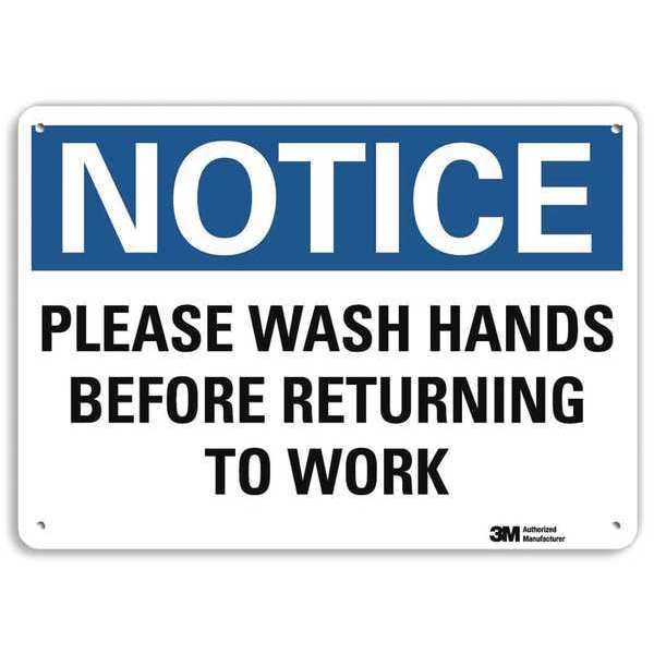 Notice Sign, RecycldReflecAlum, 10inWx7inH, U5-1456-RA_10X7