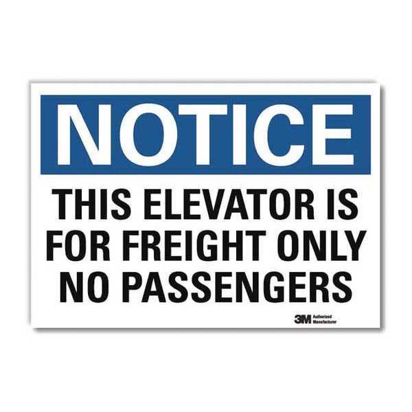 Notice Sign, 5 in H, 7 in W, Reflective Sheeting, Horizontal Rectangle, English, U5-1555-RD_7X5