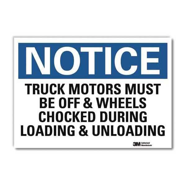Notice Sign, 10 in H, 14 in W, Reflective Sheeting, Horizontal Rectangle, English, U5-1582-RD_14X10