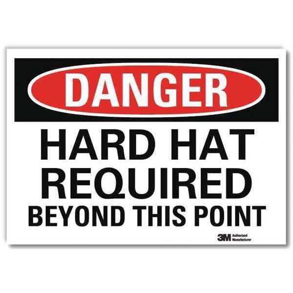 Danger Sign, Slf-Adhesv Mount, 14inWx10inH, U3-1555-RD_14X10