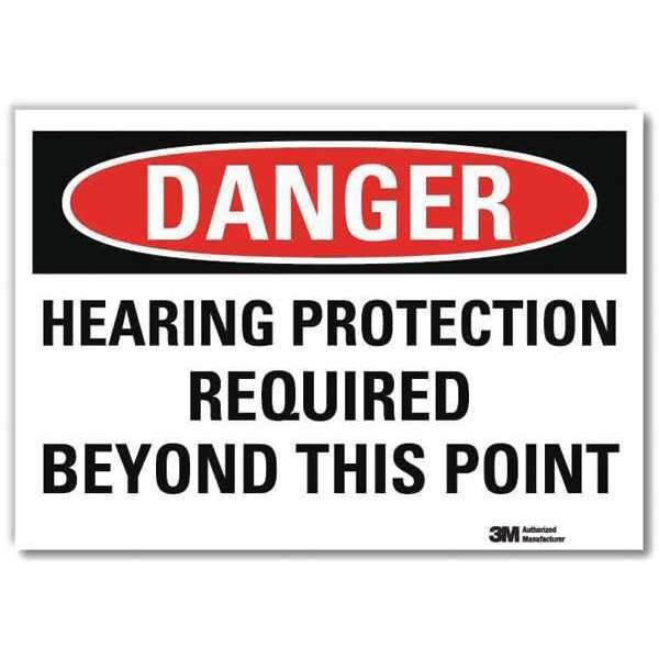 Danger Sign, Self-Adhesv Mount, 7inWx5inH, U3-1587-RD_7X5