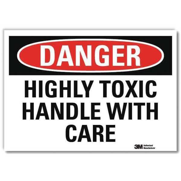 Danger Sign, 10 in H, 14 in W, Horizontal Rectangle, English, U3-1647-RD_14X10