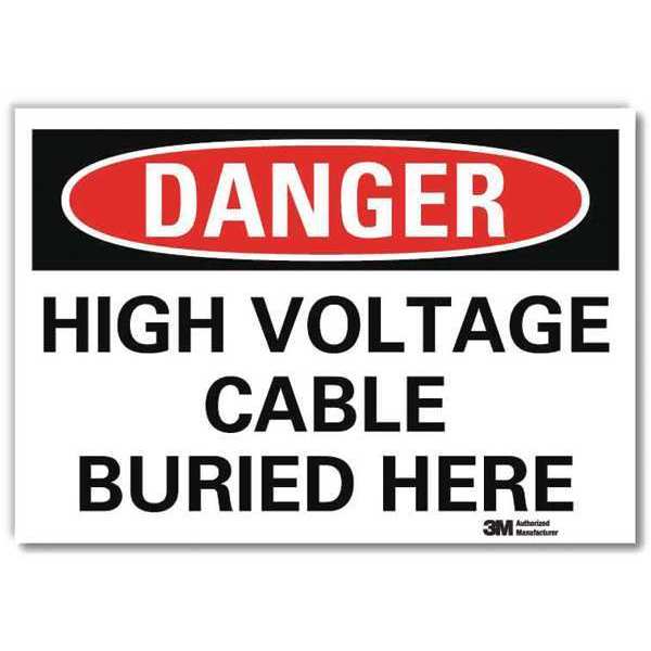 Danger Sign, Slf-Adhesv Mount, 14inWx10inH, U3-1612-RD_14X10
