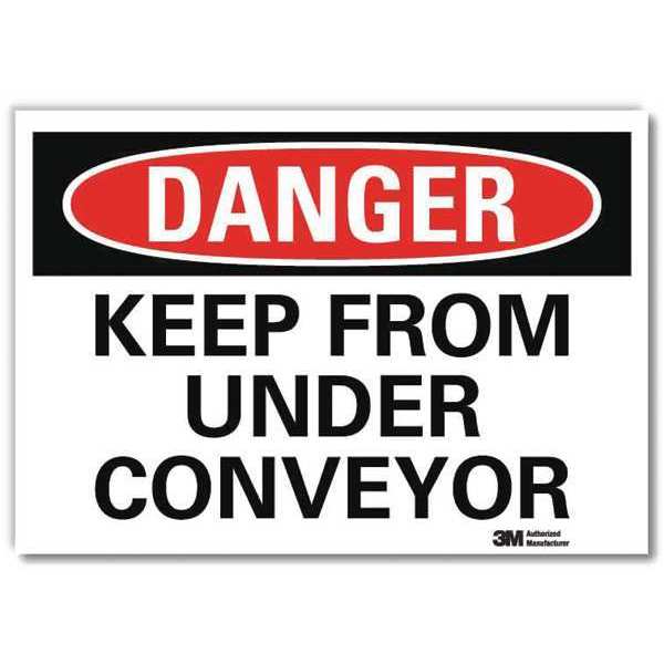 Danger Sign, 7 in Height, 10 in Width, Reflective Sheeting, Vertical Rectangle, English
