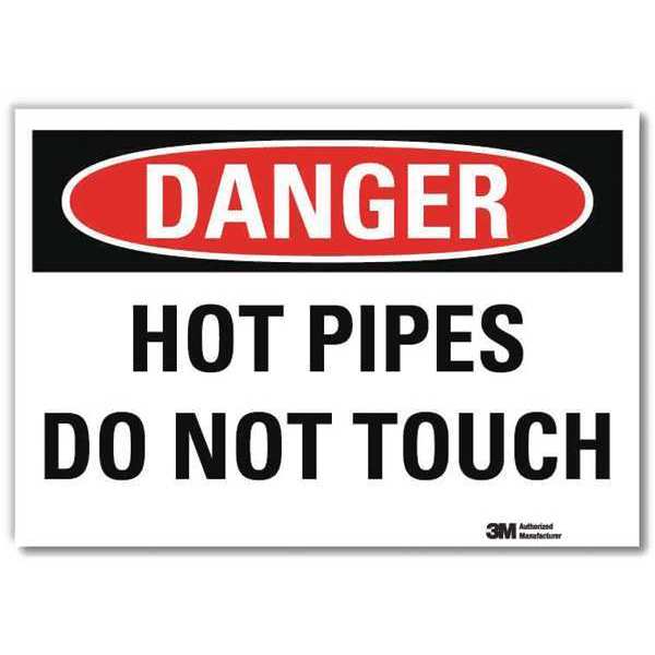 Danger Sign, 5 in H, 7 in W, Reflective Sheeting, Horizontal Rectangle, English, U3-1659-RD_7X5