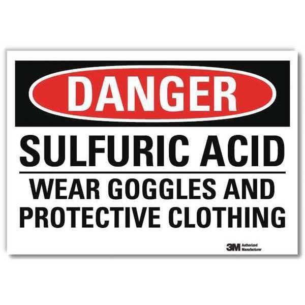 Danger Sign, Self-Adhesv Mount, 7inWx5inH, U3-1998-RD_7X5