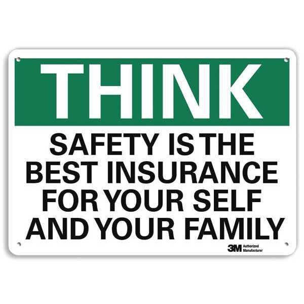 Safety Sign, 7 in Height, 10 in Width, Aluminum, Vertical Rectangle, English, U7-1334-RA_10X7