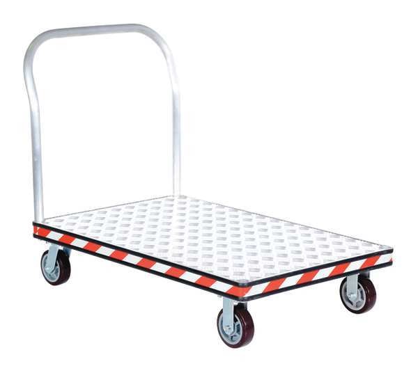 Aluminum Treadplate Platform Truck Single Handle 30 x 48