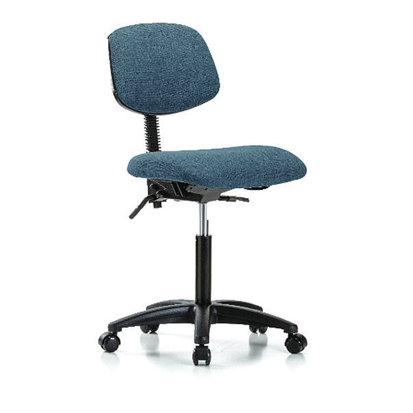 Chair, Fabric, Med Bench, Tilt Casters, Blu