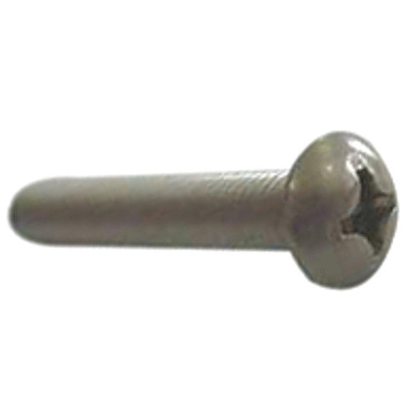 #10-24 x 1 in Phillips Round Machine Screw, Plain 18-8 Stainless Steel, 100 PK