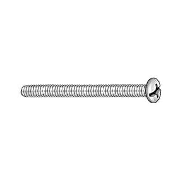 #8-32 x 1 in Combination Phillips/Slotted Round Machine Screw, Zinc Plated Steel, 100 PK