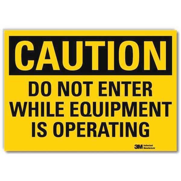 Safety Sign, Self-Adhesive Vinyl, 10in.H