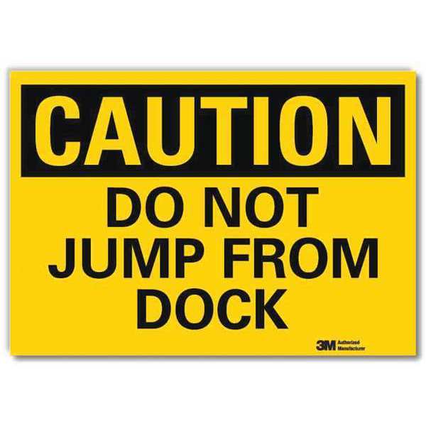 Safety Sign, 10 in H, 14 in W, Plastic, Horizontal Rectangle, English, U4-1182-RD_14X10