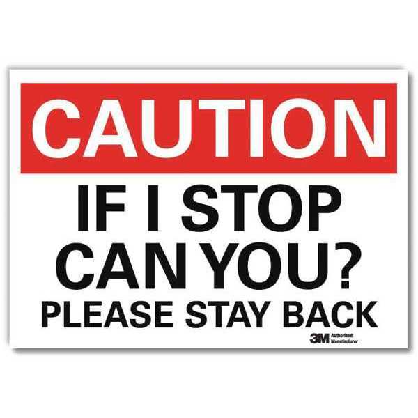 Reflective Traffic Safety Label, 5 in H, 7 in W, Plastic, Horizontal Rectangle, U4-1439-RD_7X5