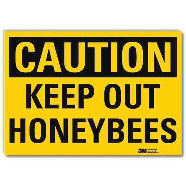 Safety Sign, Keep Out Hnybees, 10inHx14inW
