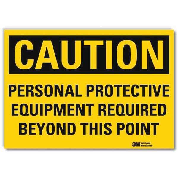 Safety Sign, Protective Equipment, 14 in W