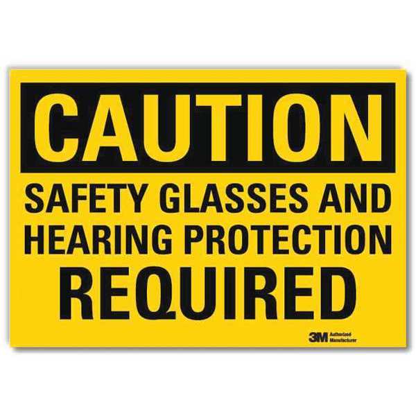 Safety Sign, Hearing Protection, 10 in. W
