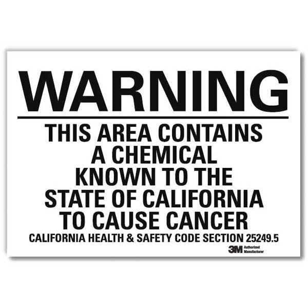 Warning Sign, 5 in H, 7 in W, Horizontal Rectangle, English, U6-1235-RD_7X5