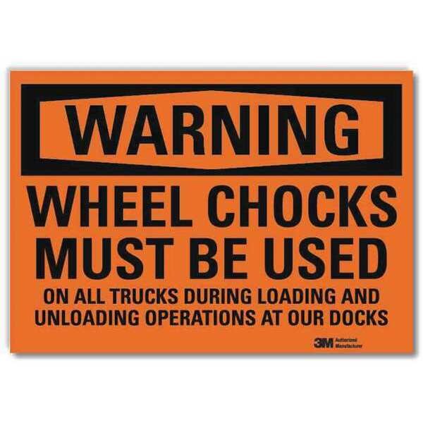 Warning Sign, 7 in H, 10 in W, Reflective Sheeting, Vertical Rectangle, English, U6-1278-RD_10X7