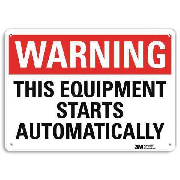 Warning Sign, 7 in Height, 10 in Width, Aluminum, Vertical Rectangle, English