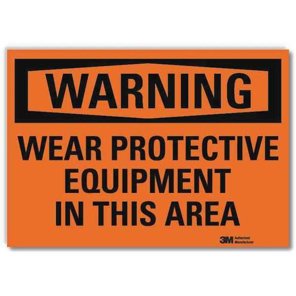 Warning Sign, Protective Equipment, 14in W