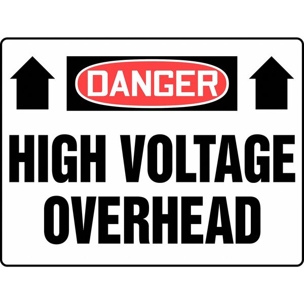 Danger Sign, 24 in Height, 36 in Width, Plastic, Rectangle, English