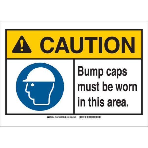 Caution Sign, 10in.W, Plastic, Bump Caps