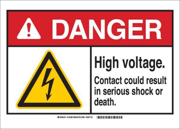 Danger Sign, HV Contact, B-401, 10