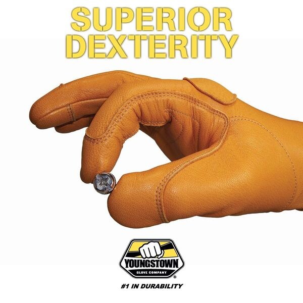 Arc Flash Gloves, Goat Grain Leather, L, PR