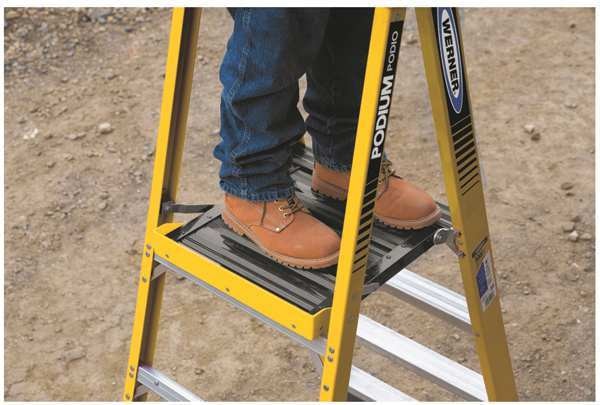 9 ft Fiberglass Podium Stepladder