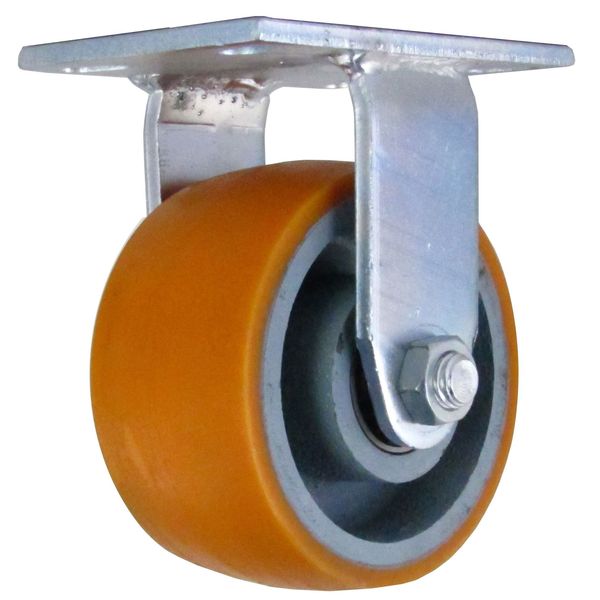 Rigid Plate Caster, Polyurethane, 2300 lb.