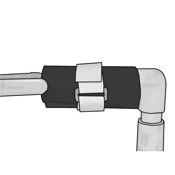 Cinch Strap, No Adhesive, 18 in, 2 in Wd, White, 10 PK