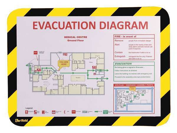 Sign Holder, Yellow/Black, Magnetic, PK2